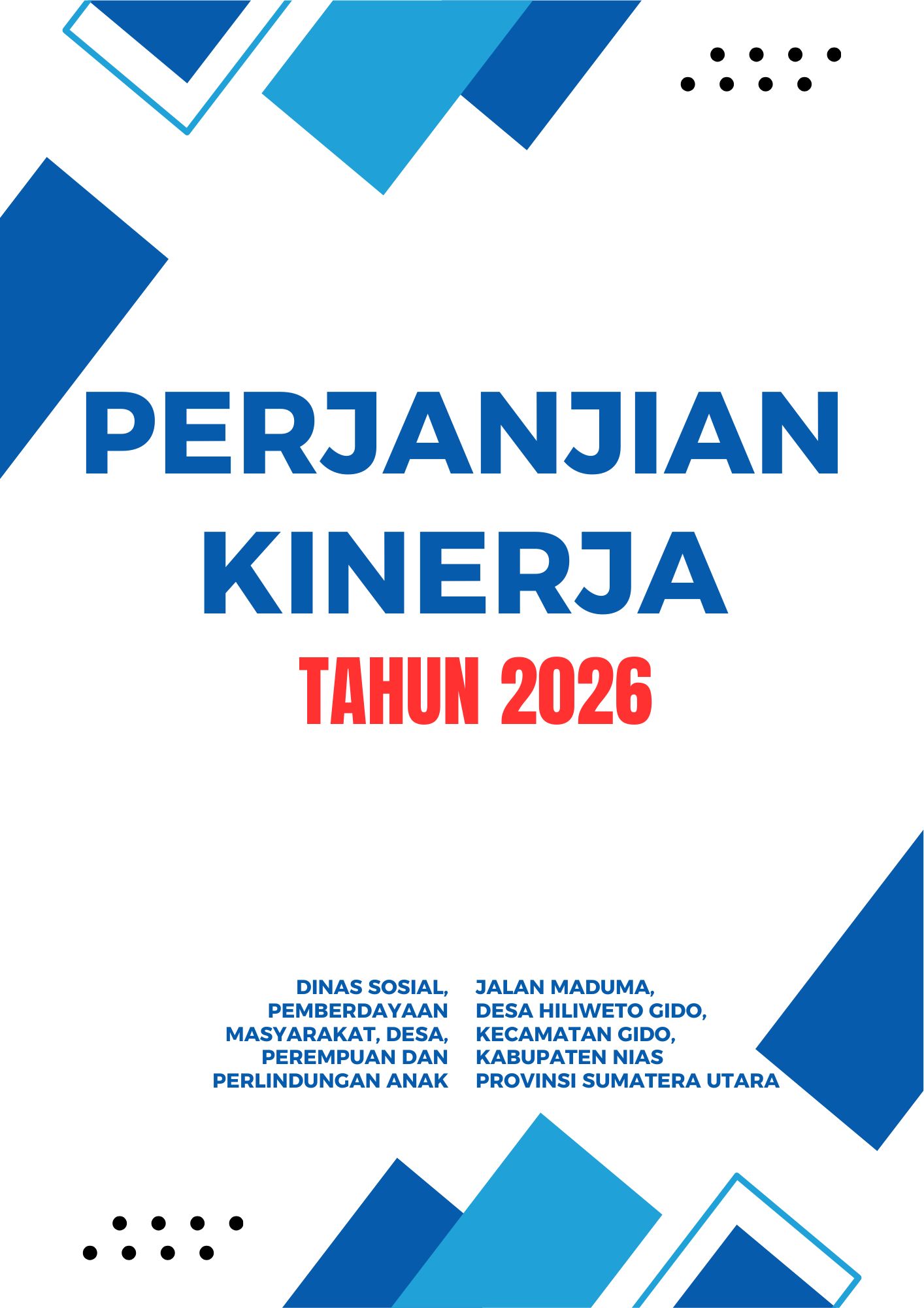 PK Tahun 2026 - Dinas Sosial, Pemberdayaan Masyarakat, Desa, Perempuan dan Perlindungan Anak Kabupaten Nias